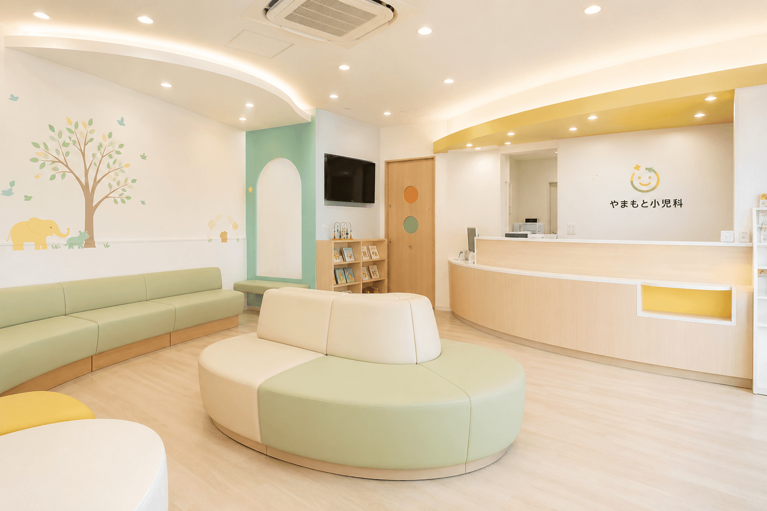 小児科クリニック内装工事の施工イメージ